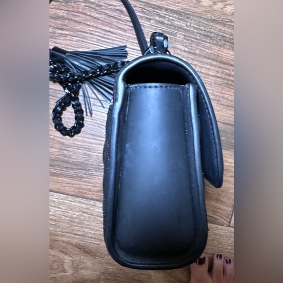 Tory Burch Fleming Convertible Shoulder Bag Matte Black - Picture 7 of 11